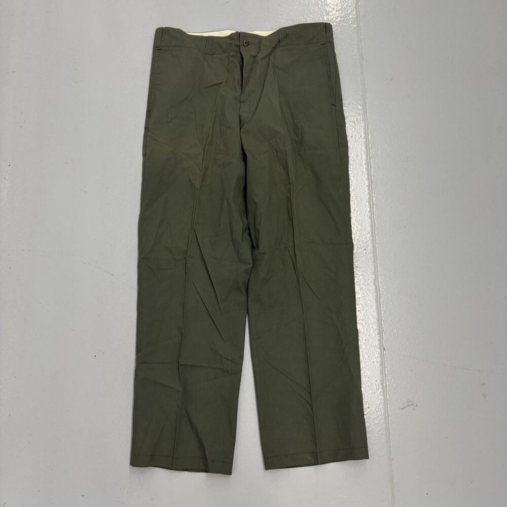 Vintage 60s Sears Green Sanforized Workwear Chinos 34x28